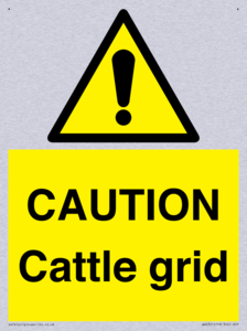 CAUTION Cattle grid